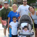Baudhuin Preschool student Elijiah Moore had the full support of his entire family (including baby sister Elanah) as they participated in the 2010 Walk Now for Autism Speaks event. (From left to right): Grandparents Ralph Toledo, Eleanor Toledo, Elijiah Moore, Elanah Moore and parents Raquel Moore and Donald Moore.