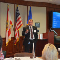 NSU’s Chief Information Security Officer, John Christly presenting during the Healthcare Cyber Security Summit