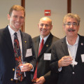 NSU GSCIS Associate Dean, Amon Seagull, Ph.D., Dean Eric S. Ackerman, Ph.D. and Michael Scheidell during the Healthcare Cyber Security Summit