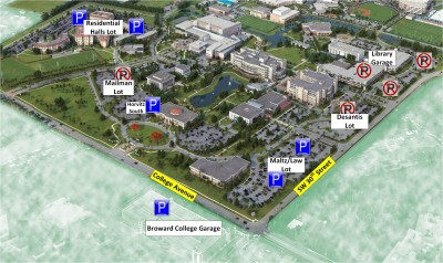 directions for parking for NSU commencements