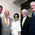 Former Miami Dolphin Dan Marino, NSU Trustee Albert Miniaci, Beatriz Miniaci, NSU President and CEO Dr. George L. Hanbury II, NSU Provost and Executive Vice President Dr. Ralph Rogers