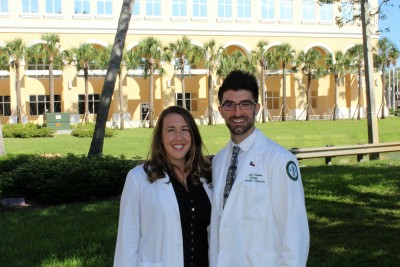 NSU College of Optometry students Justin Chelette and Kaily Tschantz