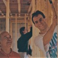 Kevin Dibert and his father in 1993 rebuilding homes damaged by Hurricane Andrew