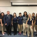 From the left and right are the NSU athletic training Level 2 students posing with NATA President Scott Sailor President Scott Sailor (from the left, fourth person).