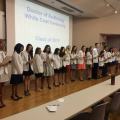 During the White Coat Ceremony, the class of 2019 reads the audiology oath after being “coated.”
P1000421