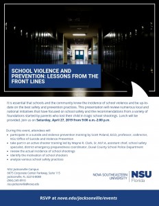 NSU Jacksonville Campus Event - School Violence and Prevention_ Lessons from the Front Lines