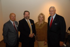 H. Wayne Huizenga, Michael Greenberg, Anita Paoli, NSU President Ray Ferrero, Jr.