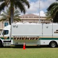 BSO’s Mobile Command Post was stationed outside the Horvitz Administration building during the summit.