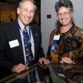 NSU President Emeritus Abraham S. Fischler and Nora Quinlan.