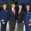 Rear Admiral William D. Baumgartner, Chancellor Ray Ferrero Jr., J.D., Kenny Millsaps and Military Guest.