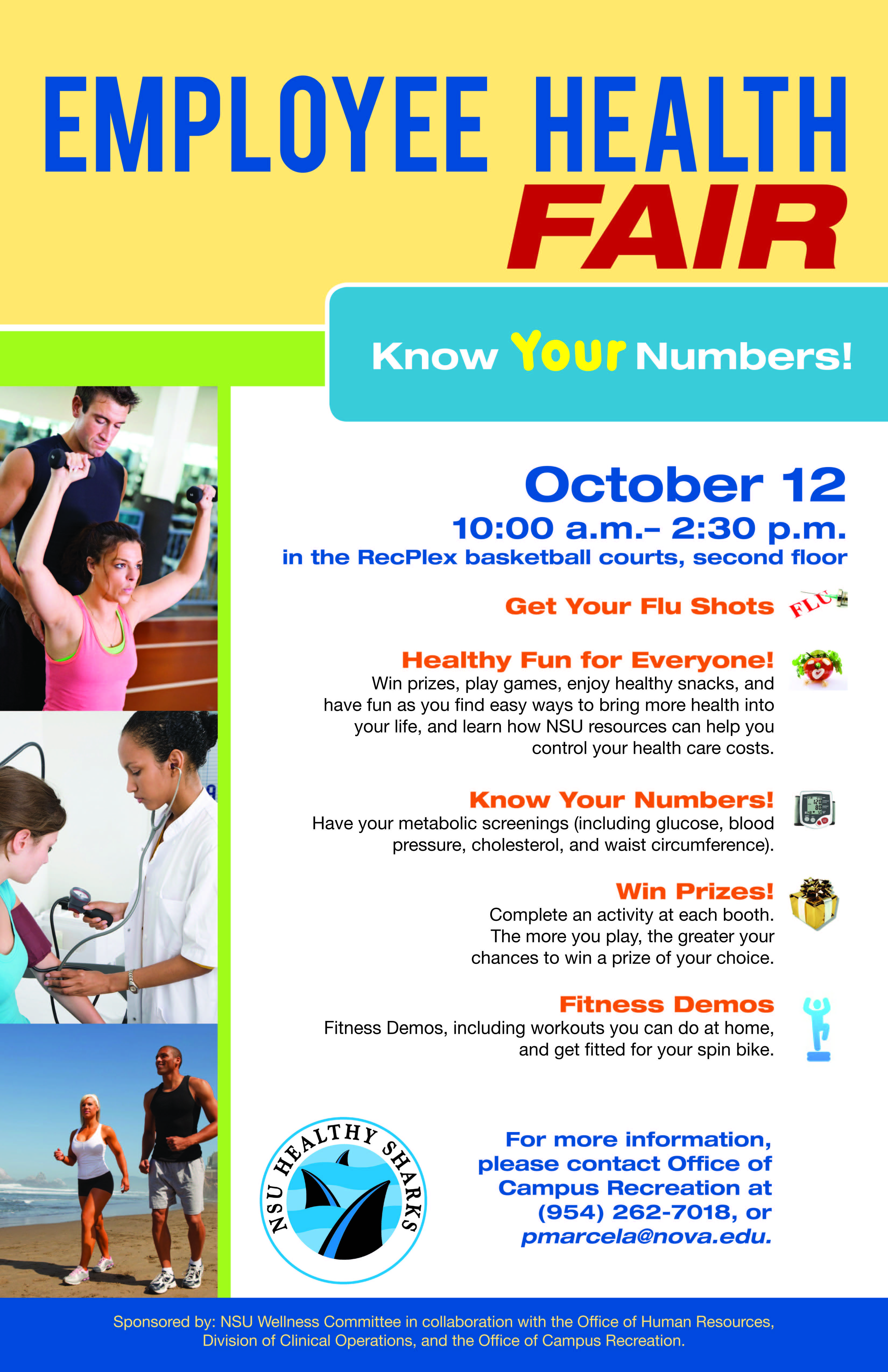Employee Health Fair, Oct. 22  NSU Newsroom In Health Fair Flyer Template