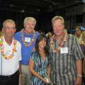 Mike Hulbert, Professional Golfer Andy Bean, Stacie Wrains and Steve Stock, president of Guy Harvey Ocean Foundation.