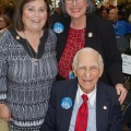 Town of Davie Vice Mayor Caryl Hattan, Vice President for Information Services and University Librarian Lydia Acosta, and library namesake Alvin Sherman.