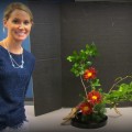 Ashley Stedman, OTD student with her ikebana design.