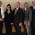 Scott Israel, Broward County Sheriff; Addy Villanueva, Special Agent in Charge, Florida Department of Law Enforcement; Frank DePiano, Ph.D., NSU Provost and Vice President for Academic Affairs; Emilio Benitez, Chief Executive Officer, ChildNet; David Wilkins, Secretary, Department of Children and Families.