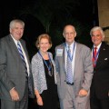 Ralph V. Rogers, Jr., Ph.D, Provost; Helen Weaver, New Fellows Society Member; George Weaver, New Fellows Society Member; George L. Hanbury II, Ph.D., President and CEO of Nova Southeastern University, Fellows Society Member