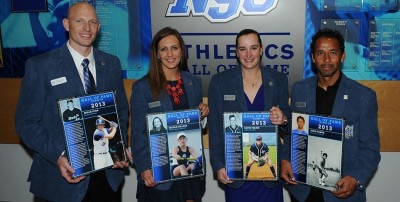 New inductees Bryan Cook, Nicole Felluca, Katie Veltri, Juan Ramos 