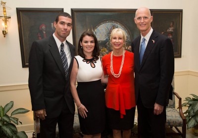 Husband Martin Calaprice, Yanerys Vitier, First Lady Anne Scott, and Governor Rick Scott.