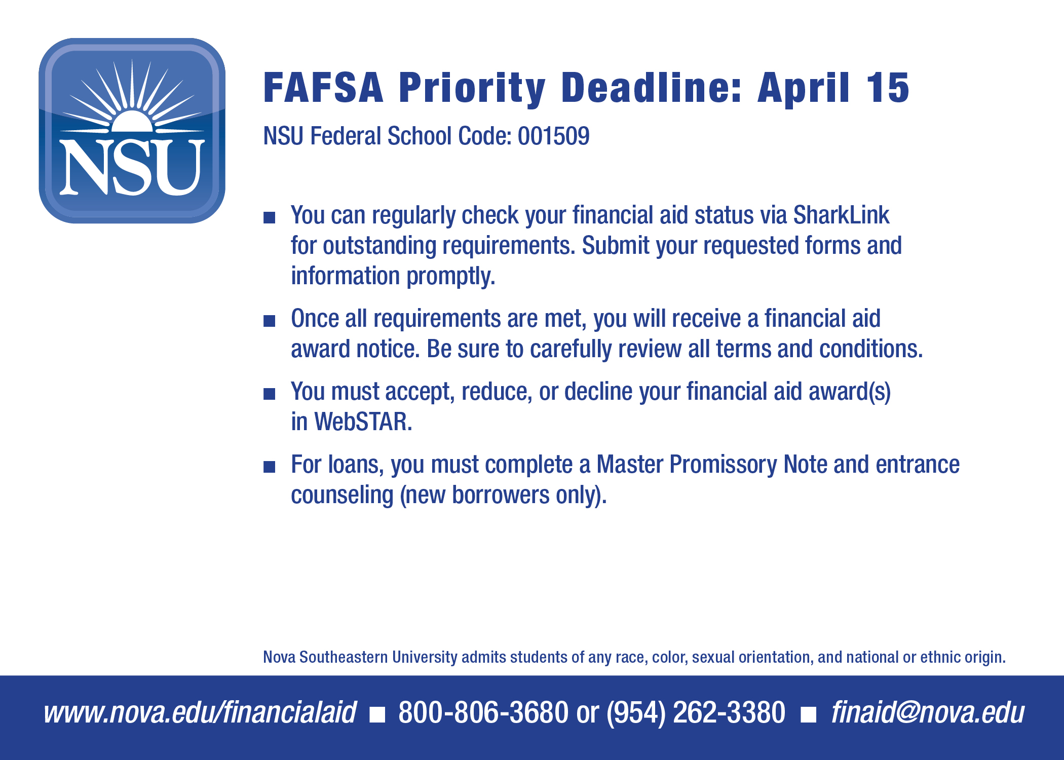 florida state university financial aid application deadline