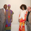 Babacar MBow and Ron Ryan pose with mannequins