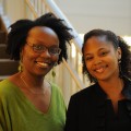 The organizers of “Let’s Speak Truth,” Poetry & Spoken Word Night: LeThesha Harris and Christie Williams.