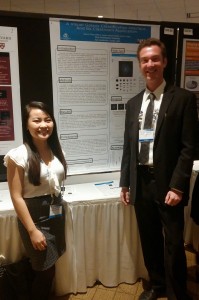 : (from left) Biology major Chau Phung and assistant professor Stefan Kautsch, Ph.D., are among a group of NSU researchers developing a Web app for classifying galaxies. Phung and Kautsch presented their project at the 224th Meeting of the American Astronomical Society in Boston, Jun. 1–5.