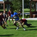 A spontaneous touch football game showed some Shark Spirit in July