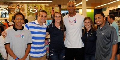 Four Sharks served as celebrity shoppers the Jason Taylor Foundation's  10th annual Cool Gear for the School Year event. 