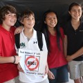 Sam Cohen, Drew Hoffman, Ganokphorn Pholawan, and Thalia Perez, all grade 8