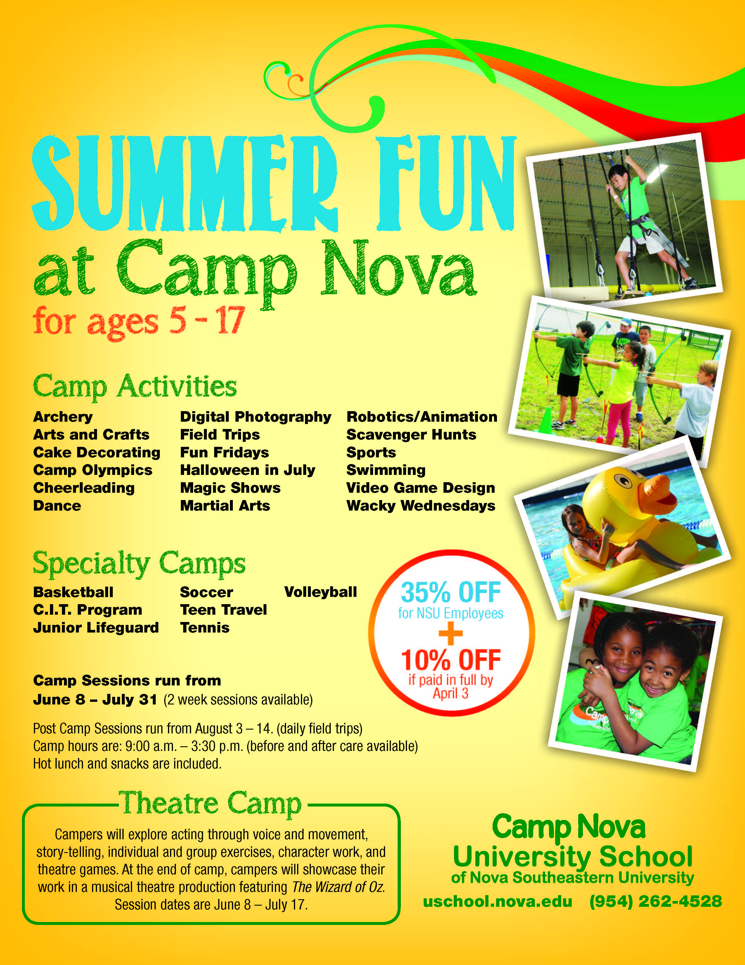 Summer Fun at Camp Nova NSU Newsroom
