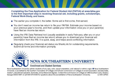 FAFSA for 2015 2016 Financial Aid Now Available NSU Newsroom