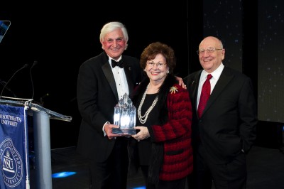 NSU President Dr. George L. Hanbury II with Judy and Dr. Barry Silverman, 2015 NSU President’s Award for Excellence in Community Service honorees