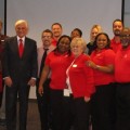 Staff members from Tampa Regional Campus and Dr. Hanbury