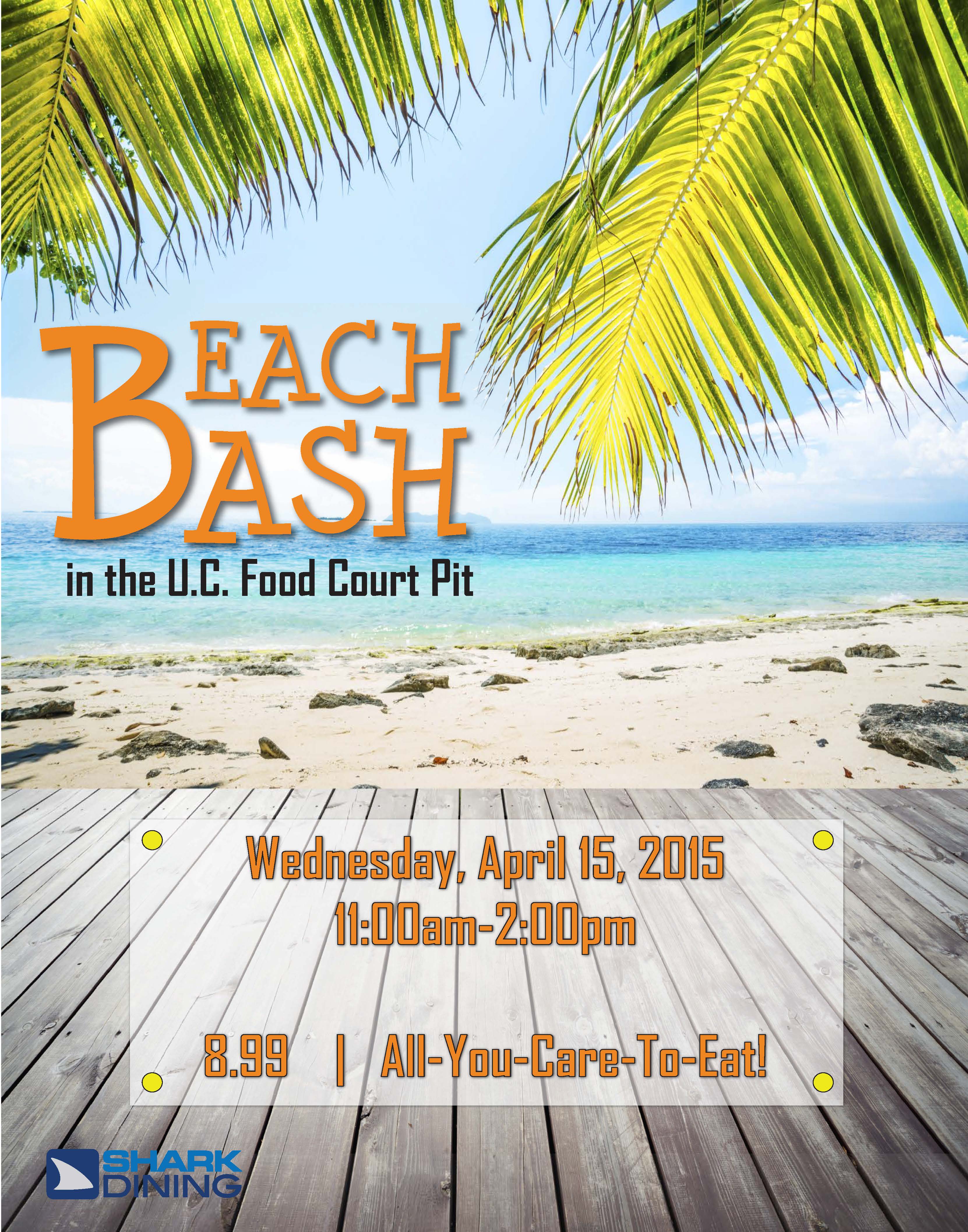 Beach Bash Legacy Event in the UC Food Court, April 15 NSU Newsroom