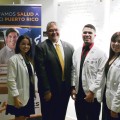 16. Ambassadors Crystal Figueroa ('18), José Lugo ('18) and Yeiry Pérez ('18) with NSU Alumnus Carlos Méndez, Pharm.D.