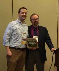 Mark Sobell, Ph.D. (right) receives award from William Stoops, Ph.D., president of APA’s Division 28.