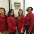 Contracting & Credentialing Department, Division of Clinical Operations, (left to right) Elizabeth Lieu, Reixa Phillips, Rosemery Estevez, Lynn Green.