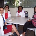 Puerto Rico College of Pharmacy graduate students Anme Bass ('19), Zarielys Felicano ('18), Orquídea Frías ('19) and Stephanie Toledo ('19),  Wear Red Day 2016