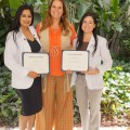 C.H.A.S.E. Honorary Anesthesiology Scholarship: 
(L to R) Aman Kaur; Delfina Wilson, Ph.D.; and Catalina Rodriguez