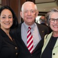 NSU Executive Vice President & COO Jacqueline Travisano, NSU Board of Trustees Chair Ron Assaf and Lydia M. Acosta, Vice President for Information Services and University Librarian.