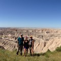 At a remote section of the Badlands called the Stronghold Unit: marine biology major Victoria Pecci; Paul Baldauf, Ph.D., professor at NSU’s Halmos College of Natural Sciences and Oceanography; and Patrick Burkhart, Ph.D., professor at Slippery Rock University, Pennsylvania.
