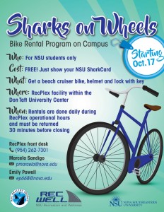 Sharks on Wheels, Bike Rental Program on Campus