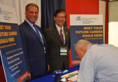 From left to right: Anthony J. DeNapoli, Ed.D., NSU’s Associate Dean of International Affairs and Yong X. Tao, Ph.D. and P.E., dean of NSU’s College of Engineering and Computing department.