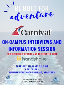 Carnival Cruise Line flyer Feb 2018