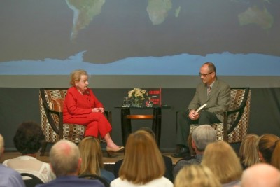 David Kilroy Ph D . and former U.S. Secretary of State Madeleine Albright