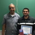 Matrix grand prize winner Kunal Karmilkar with Dr. Bourouihiya