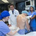 NSU Tampa anesthesiologist assistant students training in the performance of regional anesthesia.