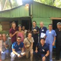 Physician assistant students in front of the clinic they visited in the Dominican Republic.