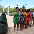 From left: NSU’s first B.S.R.T. cohort, in front, Leante Williamson, Anishka Russell, Sheila Leo, Natalie Josma, Lidy Telsaint, Yahia Hedaisy, and Muhned Aljaizani