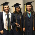 From left: Postprofessional B.S.R.T. graduates Janaina Grzeskowiak, Swinita Moore, and Rodica Chery.
